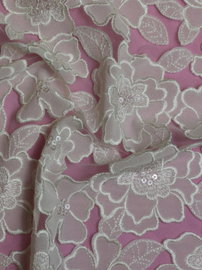 Dentelle Brodée Ivoire - Genévrier