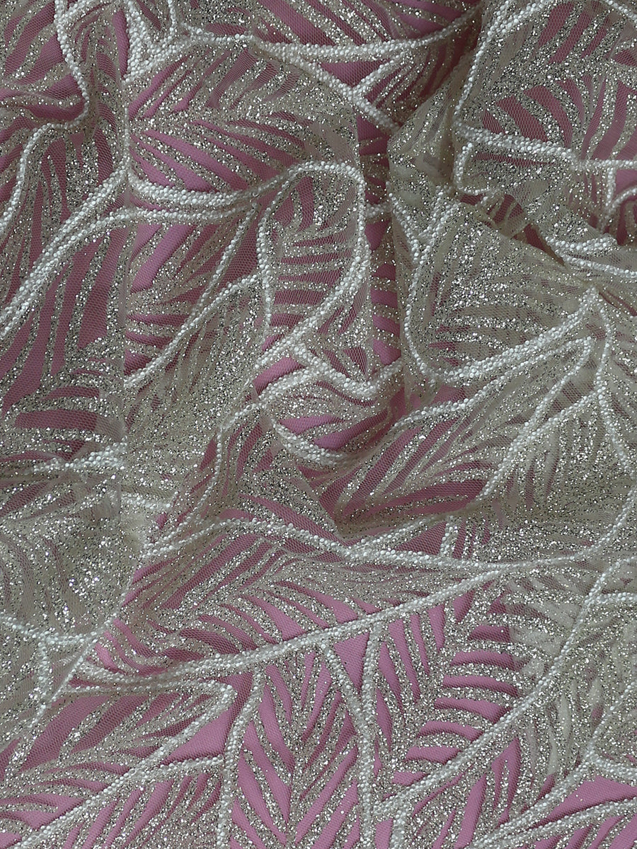 Dentelle pailletée ivoire - Lindsay