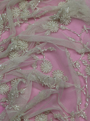 Dentelle Perlée Ivoire - Lourdes