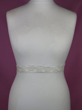 Galon de Dentelle Perlé Ivoire - Maude