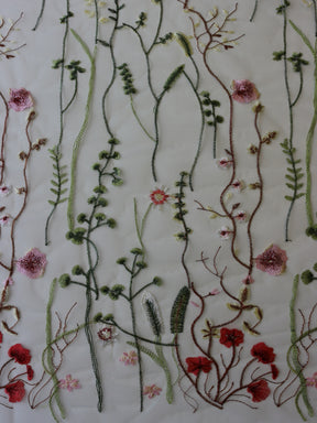 Dentelle brodée menthe - Sassi