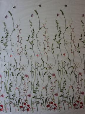 Dentelle brodée menthe - Sassi