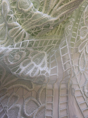 Dentelle Brodée Menthe - Nyla