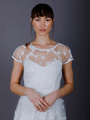 Dentelle Broderie Florale Ivoire - Morag