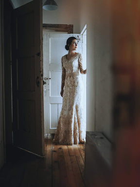 Dentelle Brodée Champagne - Dinah