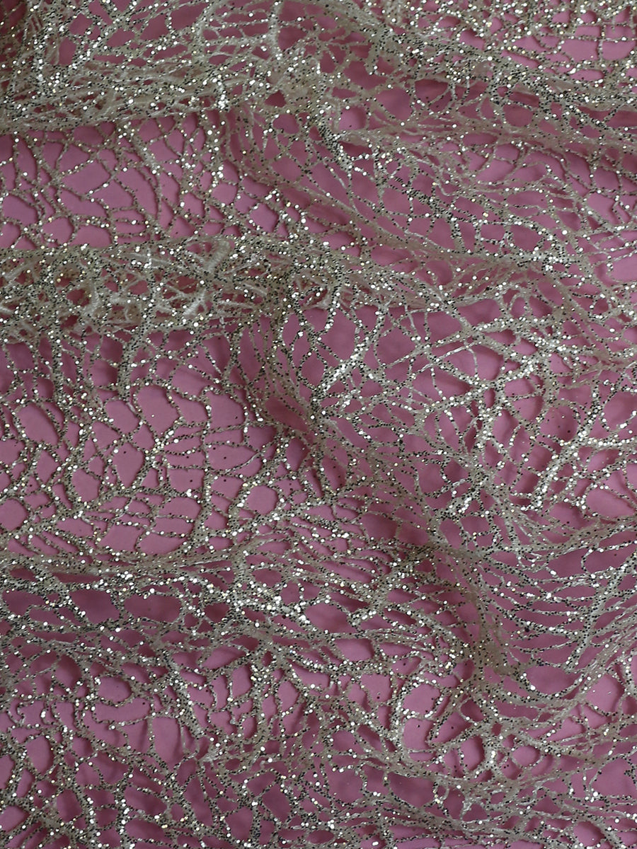 Dentelle pailletée argentée – Rivière