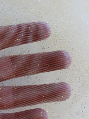 Tulle à paillettes or rose - Effervescence
