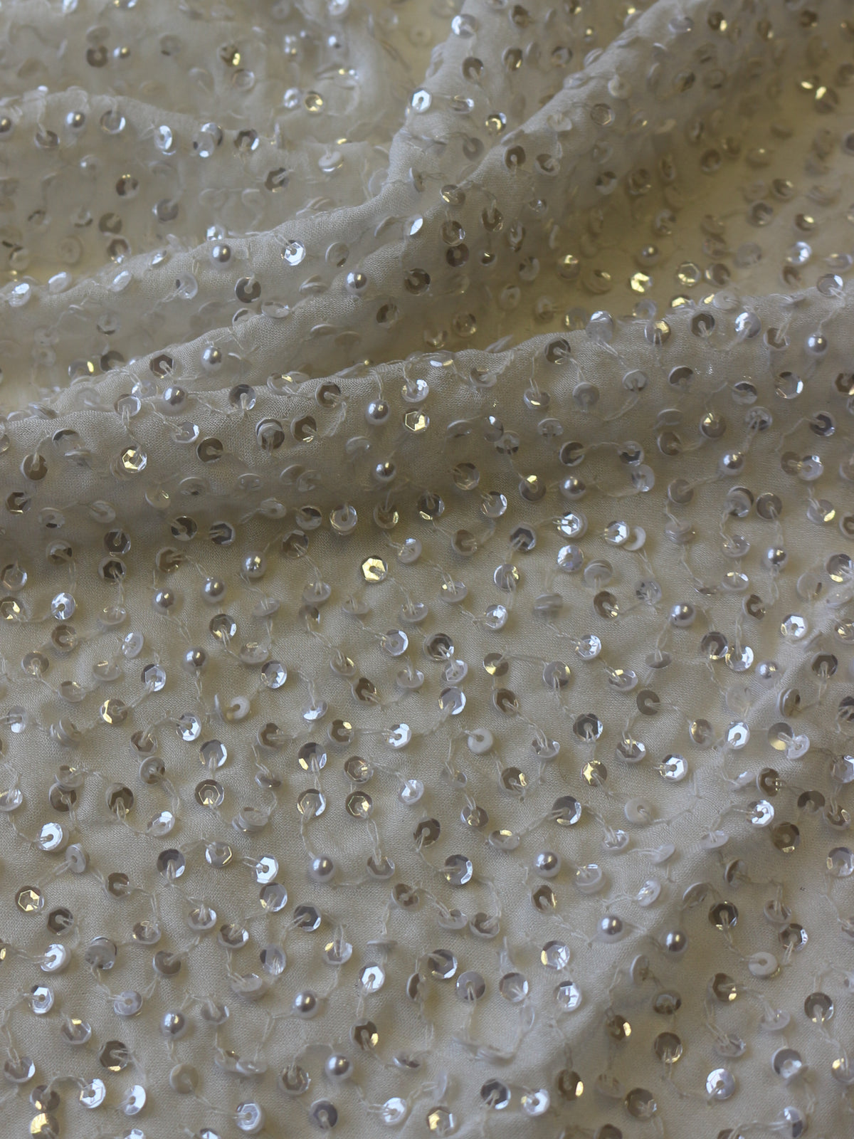 Georgette à paillettes ivoire - Ardour