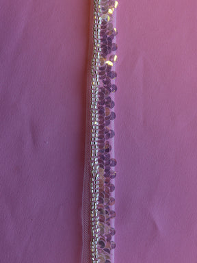 Bordure en dentelle à paillettes ivoire - Ravish