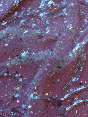 Dentelle à paillettes ivoire - Zazzi