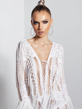 Dentelle Broderie Cordon Ivoire - Yakoutie