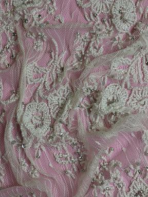 Dentelle Perlée Main Ivoire - Stassi