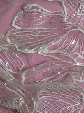 Dentelle Broderie Paillettes Ivoire – Thomasina