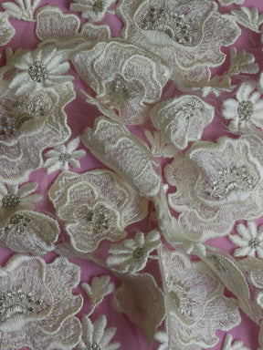 Dentelle Brodée Ivoire - Thora