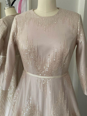 Tulle Champagne Pailleté -Twilight