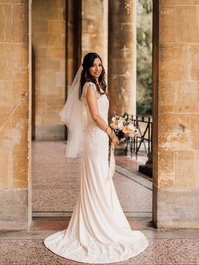 Dentelle perlée blanche - Victoria
