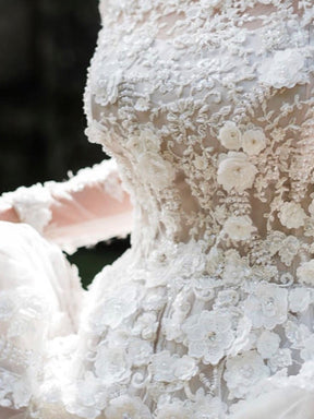 Dentelle Fleur Perlée Ivoire - Blake