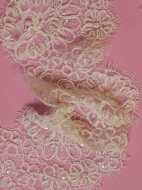 Galon de Dentelle Cordé et Perlé Ivoire – Wisconsin