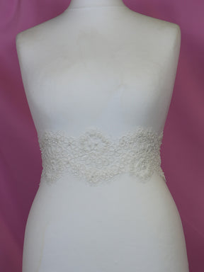 Galon de Dentelle Cordé et Perlé Ivoire – Wisconsin