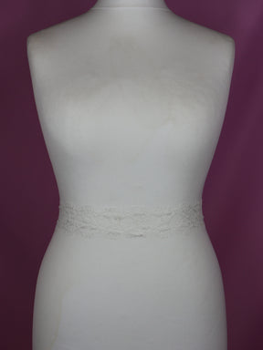 Bordure en dentelle ivoire chantilly - Yvette