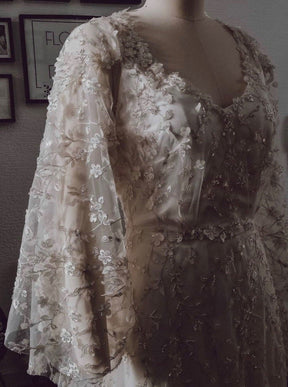 Dentelle perlée ivoire - Amaris