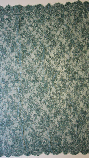 Dentelle Raschel bleu sarcelle - Honneur