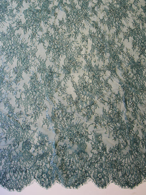 Dentelle Raschel bleu sarcelle - Honneur