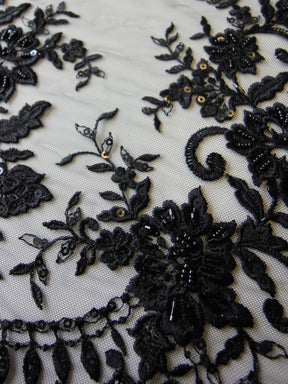 Dentelle perlée noire - Ziggy