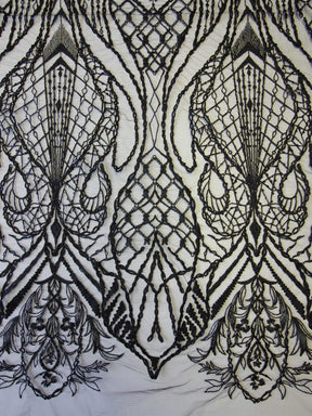 Dentelle Brodée Noire - Hortense