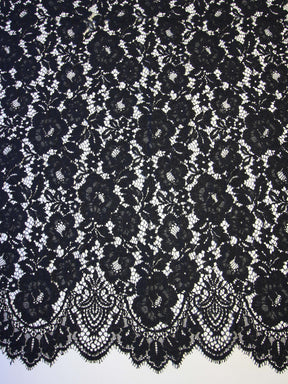 Dentelle Raschel à cordon noir - Maggie