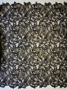 Dentelle Noire Cordonnée & Paillettes - Monet