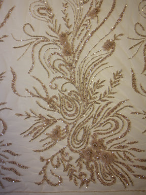 Dentelle Perlée Champagne - Rassinda