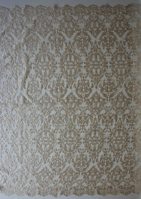 Dentelle Broderie Paillettes Champagne - Albany