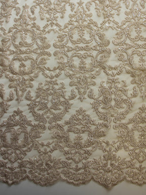 Dentelle Broderie Paillettes Champagne - Albany