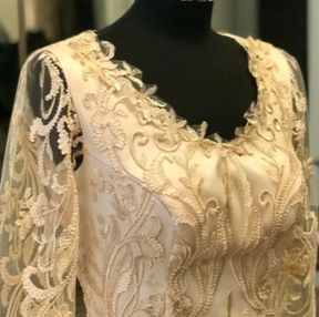 Dentelle Brodée Champagne - Dinah