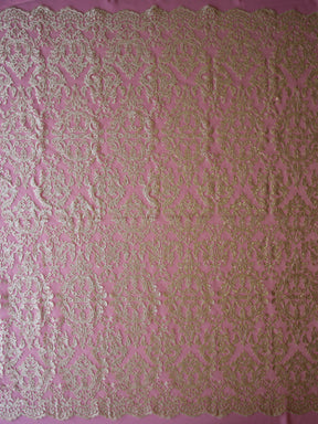 Dentelle Broderie Paillettes Champagne - Albany