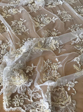 Dentelle Perlée Champagne - Chloé