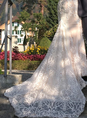 Dentelle perlée argentée - Chrissie
