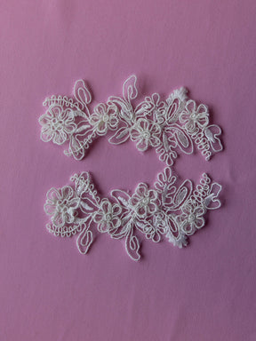 Appliques Cordées en Ivoire - Coral (Petites)