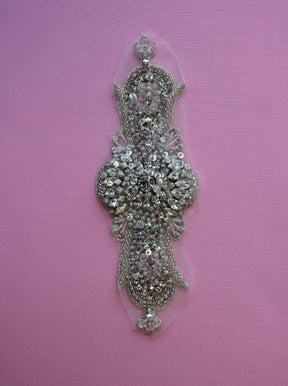 Applique en cristal brodée – Rose