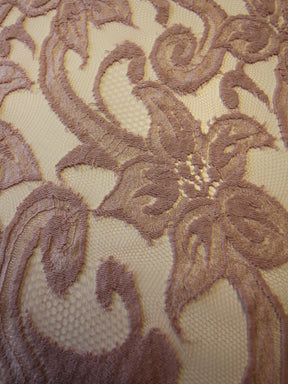 Dentelle Chantilly Rose Sombre - Celia