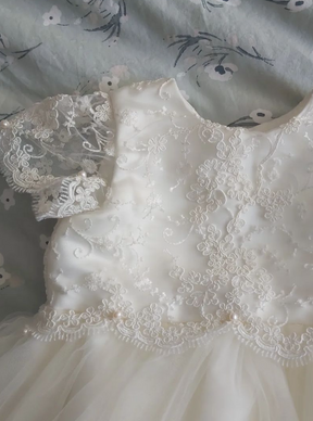 Bordure en dentelle ivoire cordée - Eloise