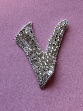 Beaded Letter V