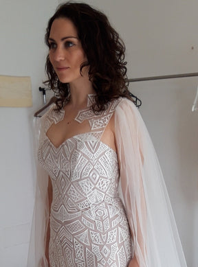 Dentelle Brodée à Franges Ivoire - Essence