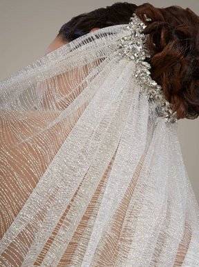 Tulle pailleté ivoire - Fascination