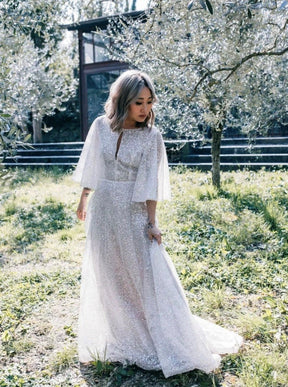 Tulle ivoire avec sequins - Flicker