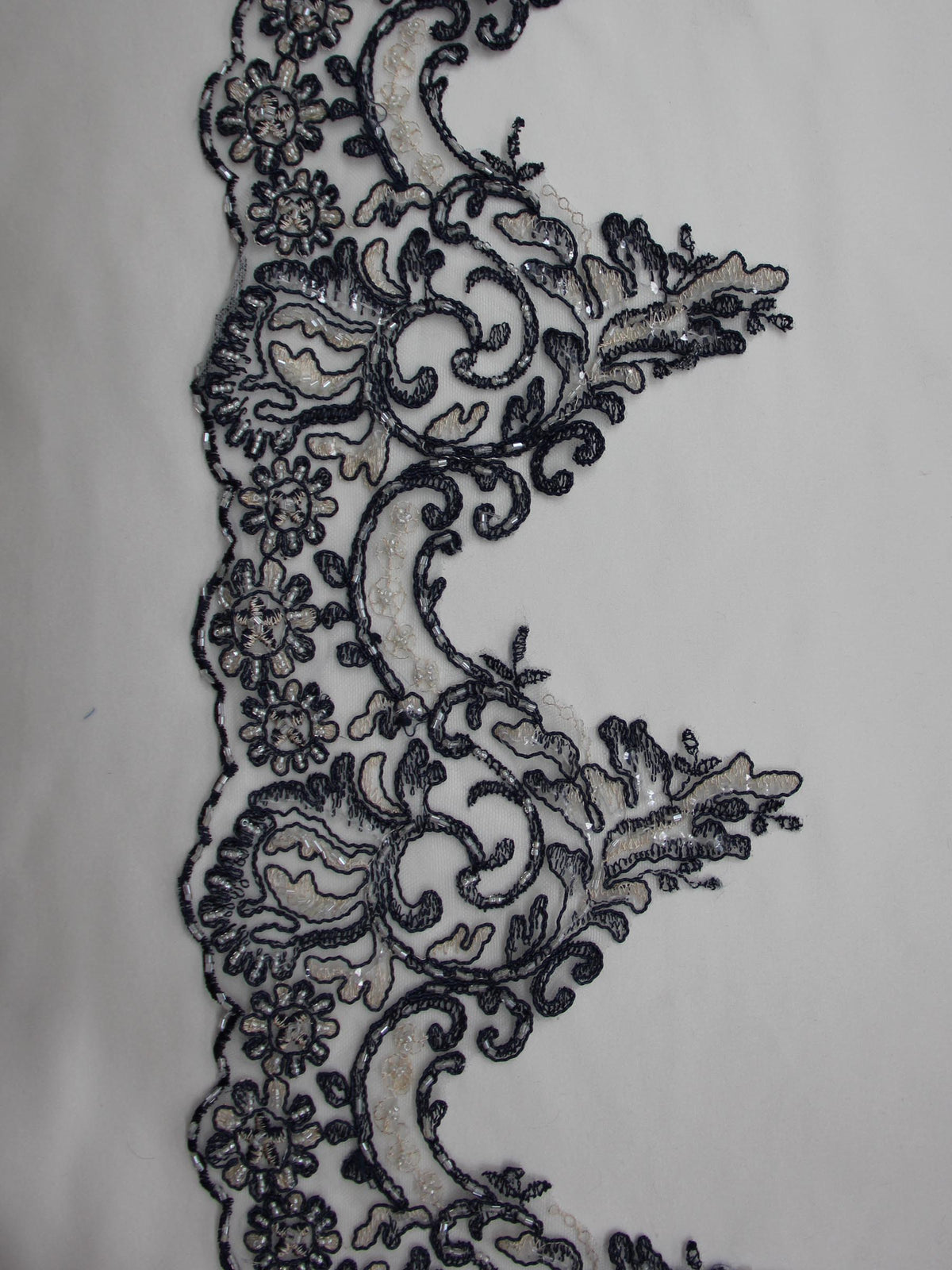 Bordure en dentelle bleu francais - Jessica.