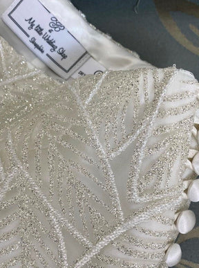Dentelle pailletée ivoire - Lindsay