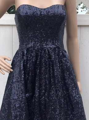 Tulle à paillettes bleu marine - Glow