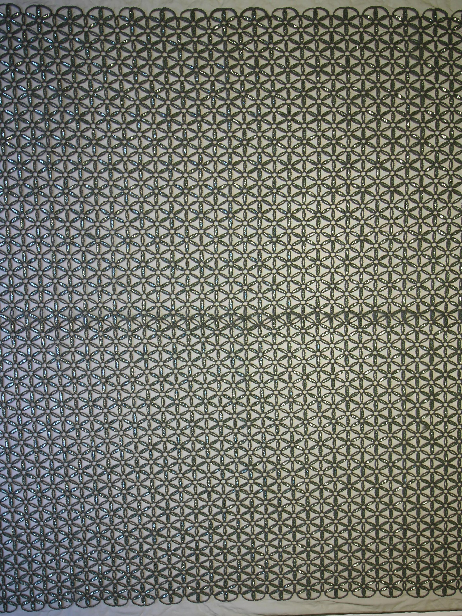 Dentelle Brodée Verte - Côme